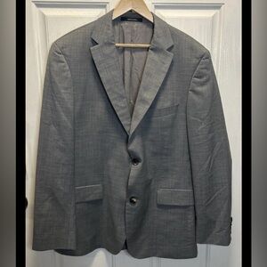 Mens 42 R Hugo Boss Guabello Super 120's Light Grey Micro Knit Wool Sport Coat
